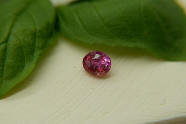Vivid Orangish-Pink Sapphire - Oval - 1.10 ct - COR authenticated