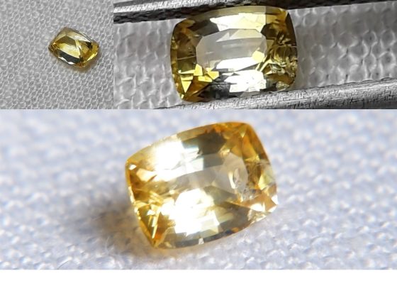 Yellow Sapphire - Cushion - 0.752 ct - IGL certified