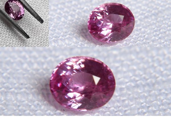 Hot Pink Sapphire - Oval - 0.751 ct - IGL certified