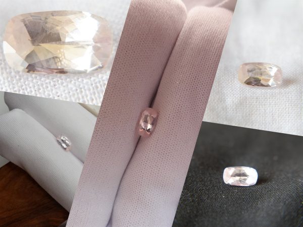 Pastel Orange-Pink Sapphire - Rectangular - 1.16 ct - COR authenticated