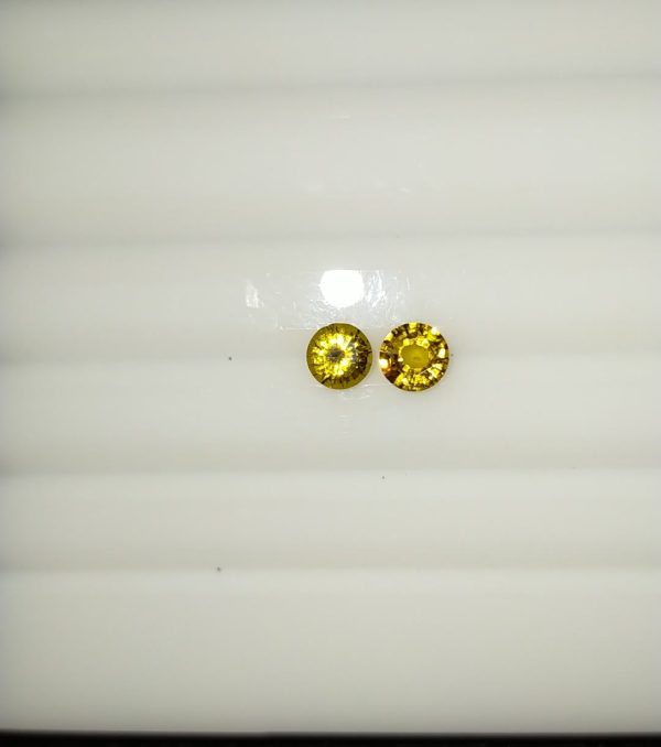 Green Dunilite Pair - Round - 0.90 ct - COR authenticated