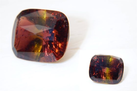 Vivid Orangish-Pink Tourmaline - Cushion - 1 ct