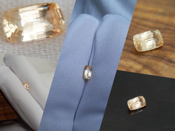 Pastel Pink-Orange Premium Sapphire - Rectangular - 1.11 ct - COR authenticated