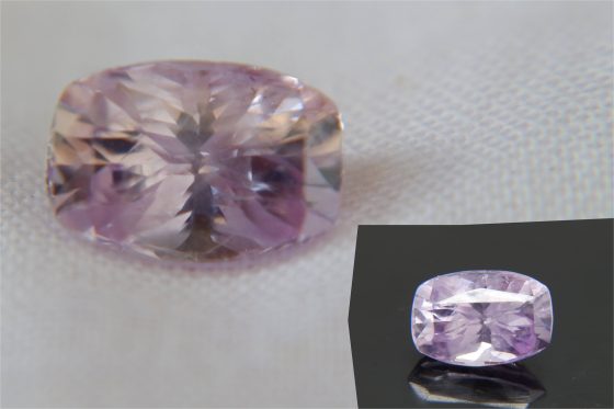 Vivid Pastel Bi-Color Violet Pink Sapphire - Rectangular - 2.122 ct - IGL certified