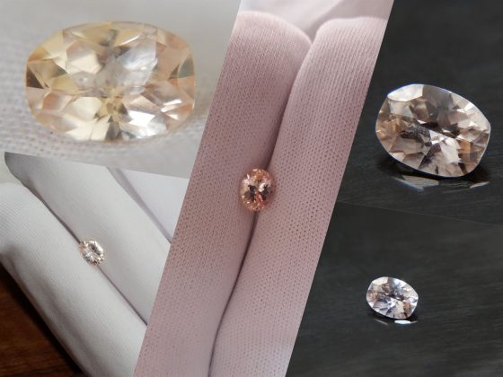 Pastel Bi-Color Peach Pink Freehand Sapphire - Rectangular - 0.94 ct - COR authenticated