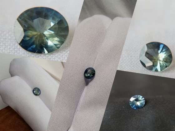 Vivid Blue/Green Sapphire - Oval - 0.87 ct - COR authenticated