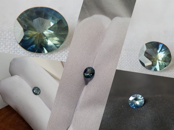 Vivid Blue/Green Sapphire - Oval - 0.87 ct - COR authenticated