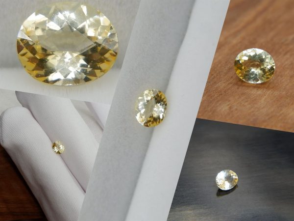 Lemon-Yellow Metallic Sapphire - Oval - 0.60 ct