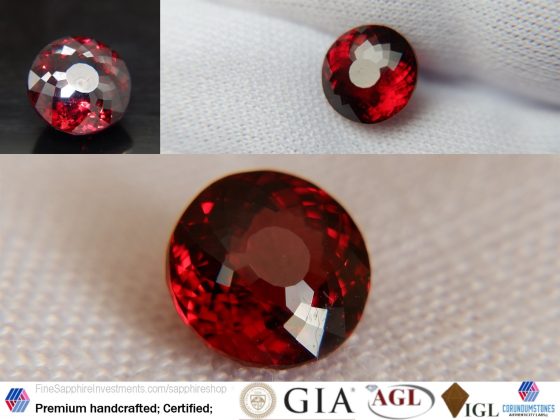 Rubellite - Round - 2.70 ct - COR authenticated