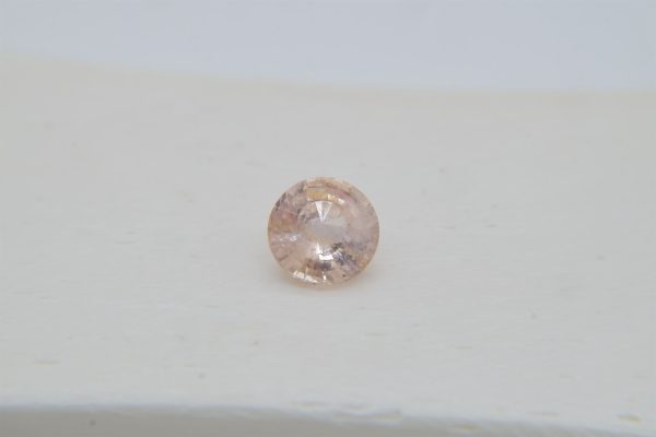 Pastel Orange Sapphire - Round - 1.30 ct - COR authenticated