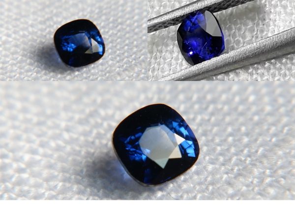 Vivid Royal Blue Sapphire - Cushion - 0.47 ct - GIA certified