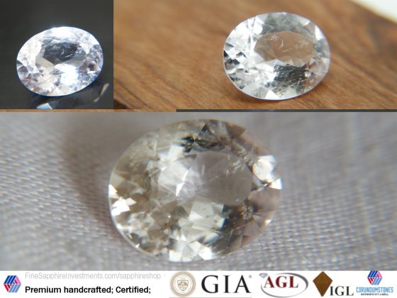 Rose Pink Beryl - Oval - 6.65 ct - COR authenticated