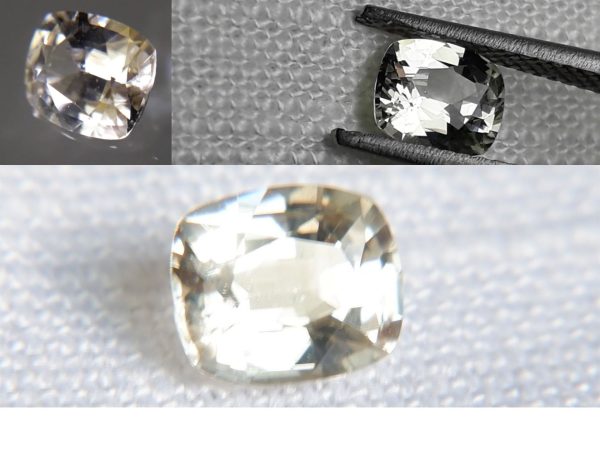 Crisp White Sapphire - Rectangular - 0.98 ct - GIA certified