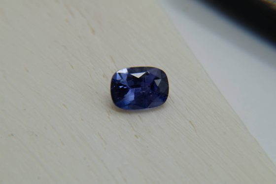 Vivid Blue Colorchange Sapphire - Rectangular - 1.38 ct - IGL certified