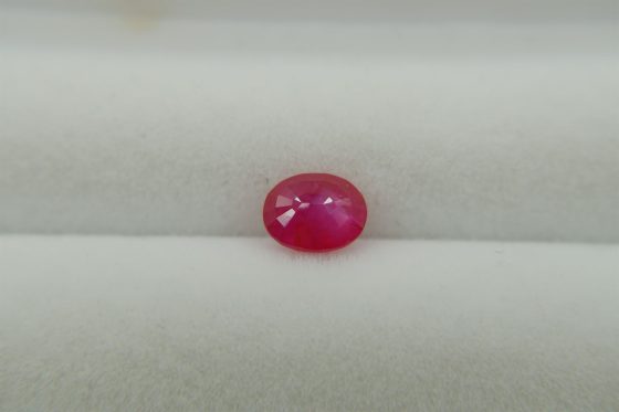 Ruby Purplish Red - Oval - 1.05 ct - COR authenticated