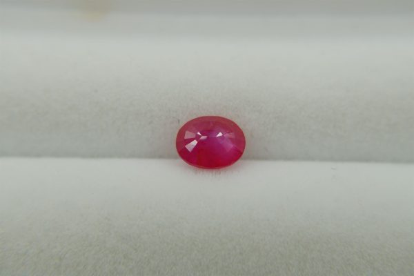 Ruby Purplish Red - Oval - 1.05 ct - COR authenticated