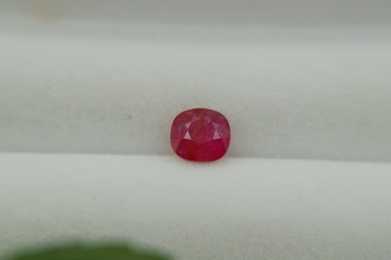 Ruby Purplish Red - Cushion - 1 ct - COR authenticated