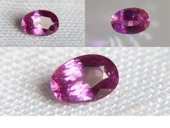 Purple Sapphire - Oval - 0.61 ct - GIA certified