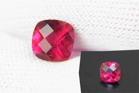 Rubellite - Cushion - 0.78 ct - COR authenticated
