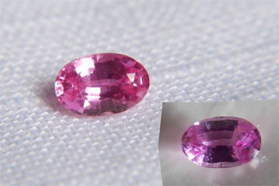 Hot Pink Sapphire - Oval - 0.675 ct - IGL certified