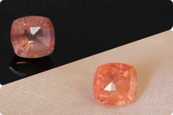 Padparadscha Sapphire Vivid Salmon-color ,unheated,GIA 1.08 ct