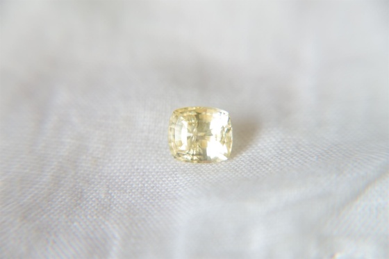 Vivid Pastel Yellow Sapphire handcrafted, GIA certified 1.35 ct