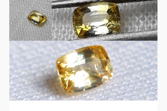 Yellow Sapphire unheated, Ceylon, GIA ertified 0.75 ct