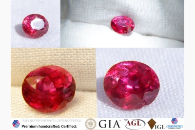 Vivid Red Ruby, unheated, minor flaw, GIA certified 1.08 ct