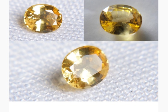 Yellow Sapphire unheated, GIA certified 0.50 ct