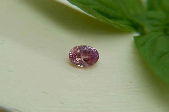 violetish Pink Pastel Sapphire, handcrafted cut 1.15 ct