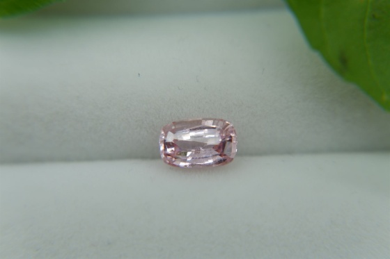 Pink Orange Pastel Sapphire, handcrafted cut 1.25 ct