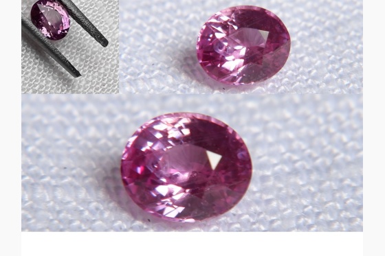 Hot Pink Sapphire, premium cut GIA certified 0.75 ct