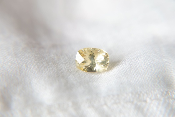 Vivid Pastel Yellow Sapphire handcrafted, GIA certified 1.48 ct