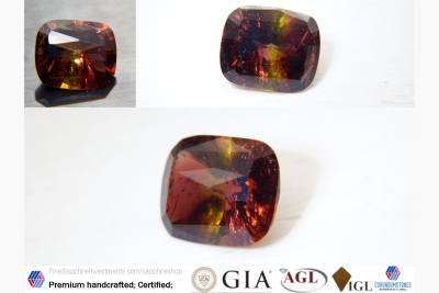 Vivid orangish Pink Tourmaline, padparadscha-like 1 ct