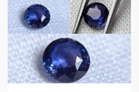 color-change blue Sapphire, unheated GIA certified 0.90 ct