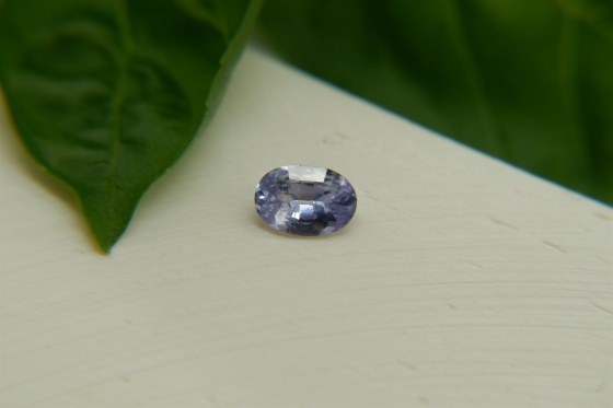 violetish Blue Pastel Sapphire, handcrafted cut 0.60 ct