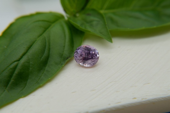 Pastel Violet Sapphire, handcrafted cut 1.25 ct