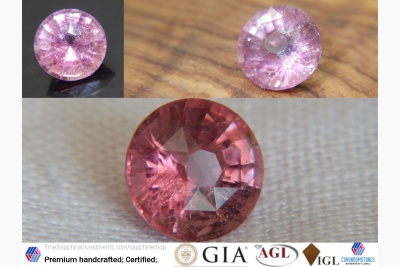 Tourmaline, untreated, peach Pink 2.55 ct