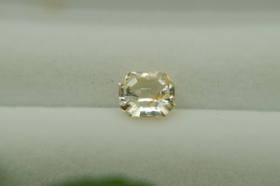 Pastel Yellow Sapphire, handcrafted cut 1.90 ct