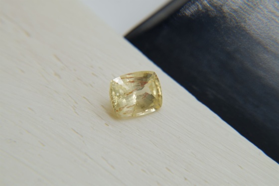 Lemon Yellow Sapphire, designer cut 1.75 ct