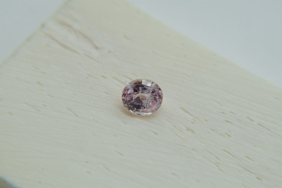 Vivid Pastel Pink Orange Sapphire, handcrafted 0.80 ct