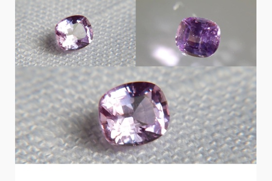 purplish pink Sapphire, unheated, GIA certified 0.53 ct