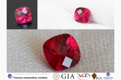 Rubellite, unheated, raspberry red/purplish 0.78 ct