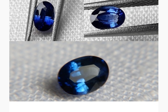 vivid Royal Blue Sapphire, GIA certified 0.68 ct