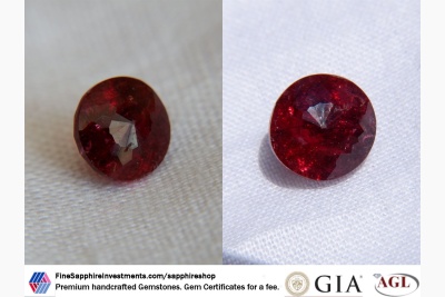 Vivid orangish Pink Tourmaline, padparadscha-like 0.50 ct