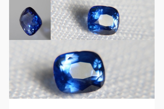 vivid Royal Blue Sapphire, GIA certified 0.90 ct