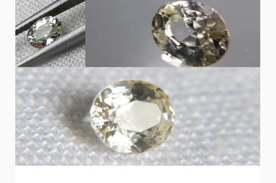 Genuine crisp white Sapphire, GIA certified 0.75 ct