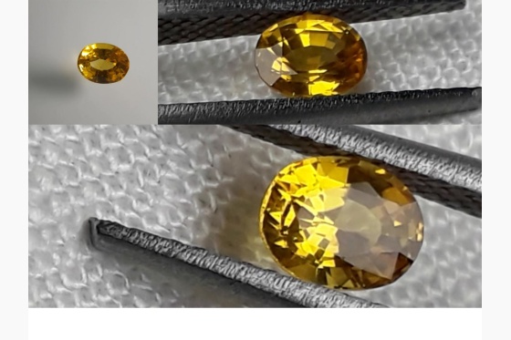 vivid yellow Sapphire, GIA certified 0.41 ct