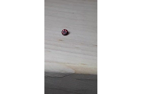 Ruby orangish Red - Round - 0.1 ct. - COR