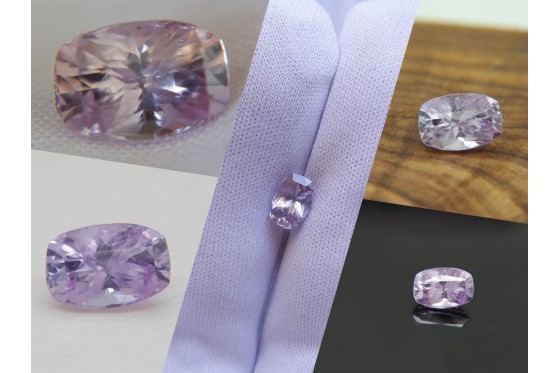 Vivid Pastel Bi Color Violet Pink Sapphire - Cushion - 2.12 ct. - IGL